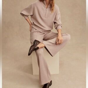 Varley Taupe marl The Wide Leg pants 28”